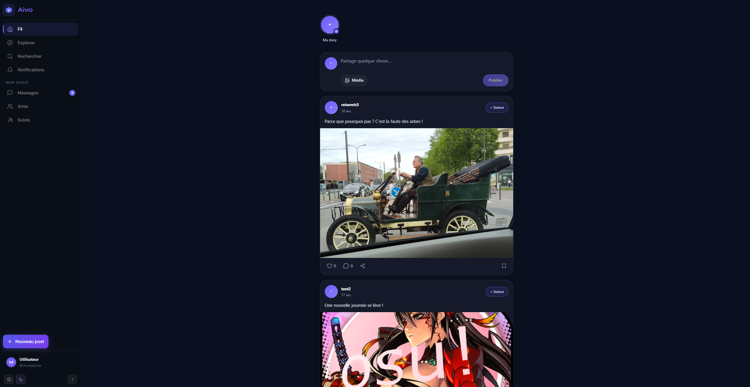 Aivo — Social Platform